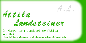 attila landsteiner business card